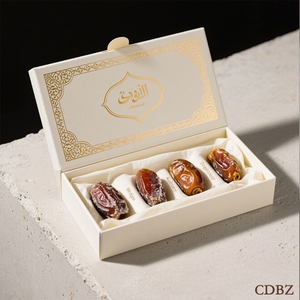 Hộp sô cô la luxueux arabia ramadan Đóng gói hộp ngày tươi saudi Arabian Vàng EID mubarak quà tặng ngày khô bao bì hộp - Product Image 2