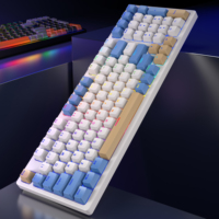 Clavier mécanique filaire 98 touches avec rétroéclairage LED, interrupteurs rouges, pour le gaming, langues personnalisables, vente en gros
