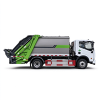 Camion compacteur de déchets à chargement arrière Dongfeng EV 8 m³ zéro émission, camion électrique pour l'élimination des déchets urbains et l'assainissement