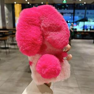 Nueva funda creativa de teléfono de felpa Love Rabbit <span class=keywords><strong>Applin</strong></span> para Hermanas y amantes para iPhone 12 13 14 15 pro Max funda de teléfono suave y cálida - Product Image 3