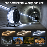 Portable AC LED bande Flexible LED bande lumineuse SMD 2835 180led étanche IP65 50 mètres 25 mètres 15 mètres de longueur pour le chantier