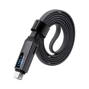 كابل شحن سريع USB-C نوع C بقوة 60 واط 3 في 1 مغلف بالنايلون بطول 1 متر مايكرو USB مجدول للهواتف المحمولة والكاميرات بالجملة - Product Image 2