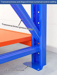 Étagères de stockage en acier métallique réglables à plusieurs niveaux pour systèmes de rangement en entrepôt - Product Image 5