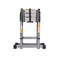 Échelle télescopique en acier inoxydable de 330 lb, échelle télescopique pour grenier, échelle télescopique robuste, échelle portable pliable