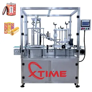 Xtime totalmente automático tampa imprensa máquina tampando lata papel plástico latas balde barril tampa pressionando máquinas capper