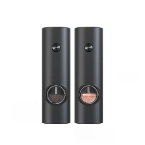 Juego de Salero y Pimentero Eléctrico Recargable con Ajuste de Grosor, Molienda Automática, Recargable, Herramientas de Cocina para Hierbas y Especias - Product Image 1