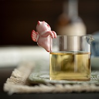 Pendentif créatif en céramique en forme de petit cochon volant, ornement pour tasse à thé, pour hôtel