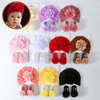 Mejores Calcetines para Recién Nacidos, Lindos, Elásticos, con Diseño Floral en Forma de Campana, Transpirables, Gorro para Verano, Calcetines Antideslizantes y Set de Pañuelo para la Cabeza del Bebé