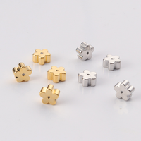 Bouchons d'oreille en métal en forme de fleur bricolage rétention de couleur 18K or boucle d'oreille accessoires haut de gamme oreille Post Caps boucle d'oreille Clips arrière