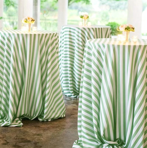 <span class=keywords><strong>Elegante</strong></span> Tovaglia Rotonda in Poliestere a Righe Verticali, <span class=keywords><strong>Copritavolo</strong></span> a Strisce Bianche e Nere per Matrimoni, Banchetti, Feste ed Eventi a Noleggio - Product Image 6