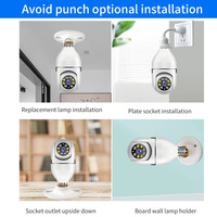 Caméra de sécurité CCTV 1080P couleur nuit avec communication bidirectionnelle, suivi automatique, caméra PTZ WiFi, caméra ampoule