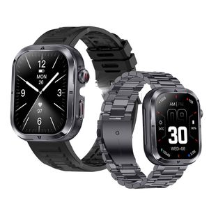 MK86 2.01\" Smartwatch with BT Call Metal Body IP68 Waterproof Outdoor Sport Tracker Compass Calendar-Flashlight BO BP 100+ - Product Image 1