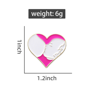 Tình Yêu Bé Men Pins Cho Con Bú Nút Trâm Cài Cổ Áo Phù Hiệu Ba Lô Màu Hồng Hình Trái Tim Đồ Trang Sức Quà Tặng Cho Bạn Bè - Product Image 6