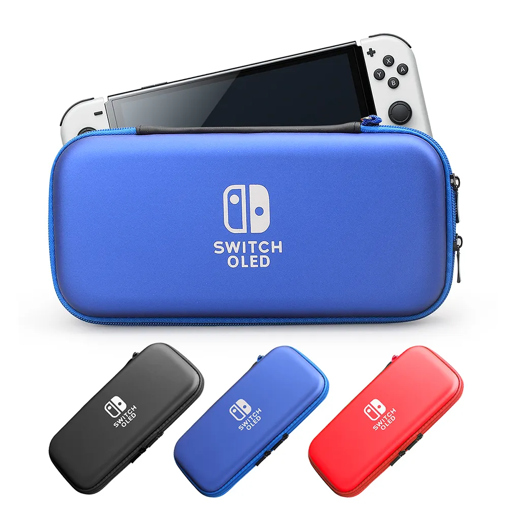 Capa portátil para transporte, bolsa para viagem com armazenamento para jogos compatível com nintendo switch modelo oled