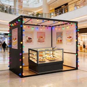 <span class=keywords><strong>Vitrine</strong></span> Réfrigérée Commerciale pour Gâteaux, pour Supermarchés, avec Porte Coulissante Arrière Ventilée à Refroidissement par Air - Product Image 3