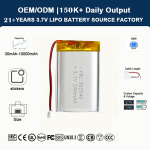 Hayvan Kulak Etiketi Hayvancılık Takibi Çiftlik IoT Yumuşak Paket Pil için NTC Termistörlü 302540 240mAh Örnek Mevcut - Product Image 1