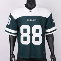 Personalizado de alta calidad de poliéster 280G Streetwear Jersey fútbol Jersey camisa bordado sublimado fútbol americano desgaste uniformes