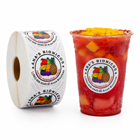 Rouleaux de vinyle imperméables personnalisés avec impression de design sur mesure, autocollants personnalisés avec logo pour étiquettes d'emballage de tasses et bouteilles d'eau