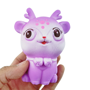 Kawaii Cartoon Animal Series Deer Stress Relief Squeezing Toy-Multicolor TPR Material for 5-7 Years & Adults - Product Image 1