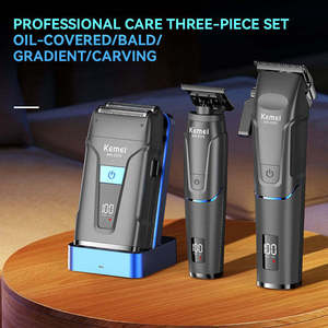 เครื่องตัดผม Kemei KM-2375 ออลอินวัน พร้อมใบมีดโกนแบบฟอยล์ ฐานชาร์จแบบ Type-C เครื่องเล็มผมระดับซาลอน ชุดอุปกรณ์ตัดผมสำหรับร้านตัดผม - Product Image 3