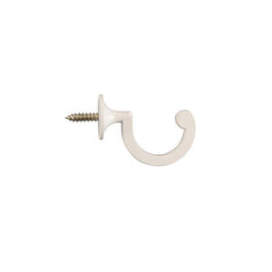 LOT DE 2 HOOKS À RIDEAUX EN MÉTAL BLANC - Product Image 1