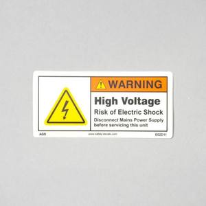 Etiqueta Adhesiva de Advertencia de Alto Voltaje, Resistente al Calor y al Agua, para Uso Industrial en Paneles de Control y Máquinas - Product Image 3