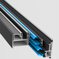 Porte pliante en aluminium de style américain, résistante aux intempéries, double vitrage, horizontale, pliante en accordéon, pour maisons