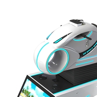 Simulateur de mouvement VR Space Wheel pour usage commercial en intérieur, en fibre de verre et métal, machine d'arcade de course