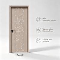 Porte en WPC, imperméable, anti-termites, sans formaldéhyde, résistante à l'humidité, écologique, pré-montée, design moderne, salle de bain, cuisine, chambre
