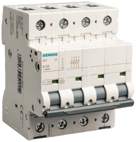 Disjoncteur miniature moulé Siemens 5SY6 1P 10A 250V 6kA Courbe C pour protection AC MCCB, montage sur rail - Vente en gros