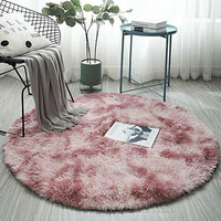 Tapis rond moelleux à poils longs de luxe de haute qualité, couverture en fourrure, tapis décoratif