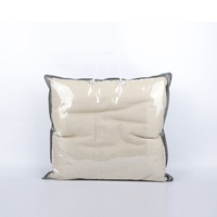 Sac à fermeture éclair transparent non tissé pour oreiller, textile de maison, couvre-lit d'été, housse de couette, drap de lit, emballage imprimé offset