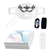 Masque facial de luminothérapie rouge 660 nm (Code ILY) – Masque LED portable en silicone personnalisé pour photothérapie douce