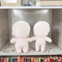 Poupée personnalisable vierge en peluche super douce avec rembourrage en coton PP, jouet anti-stress à personnaliser soi-même