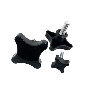 Thép không gỉ kim loại màu đen Bakelite đầu nhựa bốn Thùy hình dạng ngôi sao xử lý kẹp kẹp núm vít ngón tay cái vít - Product Image 4