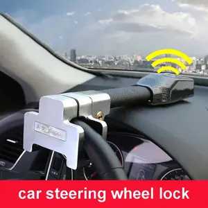 Verrou de <span class=keywords><strong>volant</strong></span> de direction de qualité supérieure avec <span class=keywords><strong>alarme</strong></span> et lumière, dispositif de sécurité antivol pour voiture, verrou de prévention du vol de voiture robuste - Product Image 2
