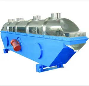 Best selling high throughput horizontal continuous vibrating fluid bed dryer machine for copper sulfate salt pvc granules