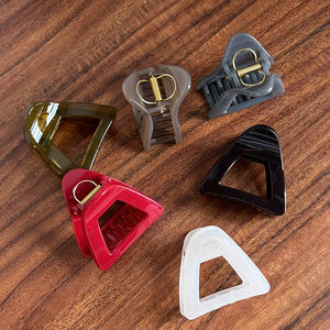 Kinling yüksek kalite çok renkli orta üçgen kadın asetat saç pençeleri - Product Image 1