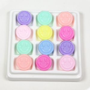 20mm Macaron Color <span class=keywords><strong>plastica</strong></span> sorriso faccia felice <span class=keywords><strong>perline</strong></span> con grande foro ciondoli rotondi - Product Image 4