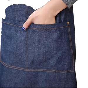 Tabliers pour femmes, tablier de cuisine en coton, tabliers anti-salissure chauds, <span class=keywords><strong>uniforme</strong></span> unisexe, denim, cowboy, simple, <span class=keywords><strong>chef</strong></span>, cuisine - Product Image 3