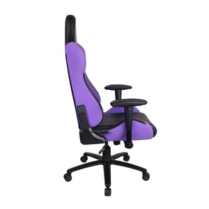 Reposabrazos reclinable ajustable púrpura de cuero personalizado Silla de juego ergonómica <span class=keywords><strong>Razer</strong></span> negra - Product Image 4