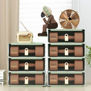 Caja de Almacenamiento con Cajones Multicapa Runwe, Juego de Cajas Apilables de 5 kg de Capacidad, Organizador de Escritorio, Color Blanco Crema, Verde Manzana, Rosa Princesa - Product Image 1