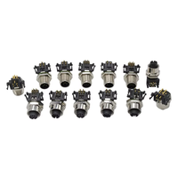 Connecteur M12 femelle à 90 degrés pour PCB, prise à aiguille courbée 8 broches X-coding, réceptacle métallique coudé à droite, à visser