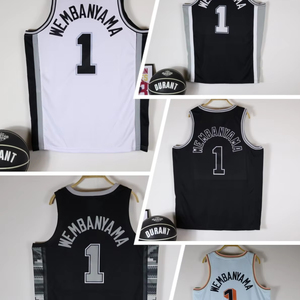 Hot-Pressed & thêu Jersey - 1 wembanyama, 21 Duncan, 20 ginobili | xuyên biên giới thương mại nước ngoài phù hợp với bóng rổ - Product Image 2