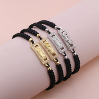Bracelet artisanal San Judas Tadeo plaqué or 18 carats, amulette religieuse Saint Jude Thaddeus pour la protection et la chance, bijoux en gros
