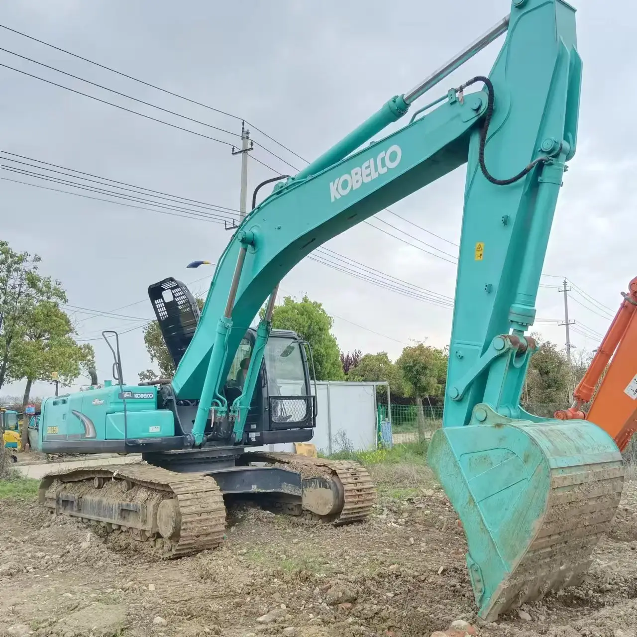 Hydraulic Crawler Excavator Original Japan 35Ton Second Hand KOBELCO SK350 1.6 cubic meters For Sale