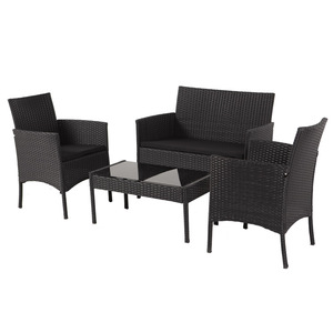 Conjunto de Muebles de Ratán para Exteriores, Patio, Balcón, Jardín, Resistente a los Rayos UV - Product Image 1