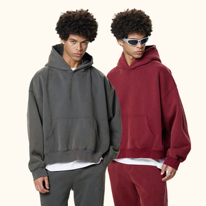Felpe <span class=keywords><strong>Oversize</strong></span> da <span class=keywords><strong>Uomo</strong></span> con Logo Personalizzato, Felpe con Spalle Scese, Pullover in Spugna Francese Pesante, <span class=keywords><strong>Felpa</strong></span> da <span class=keywords><strong>Uomo</strong></span> - Product Image 2