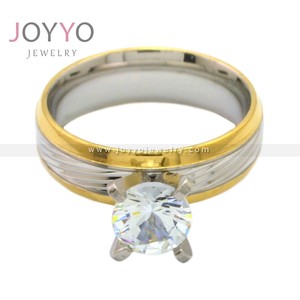 Custom Rvs Trouwringen Romantische Diamond Engagement Paar Ringen - Product Image 2