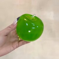 Jouet Squishy Transparent en Maltose Pomme, Doux et à Rebond Lent, Jouet Anti-Stress à Presser en Forme de Fruit pour Enfants et Adultes, Cadeau de Fêtes